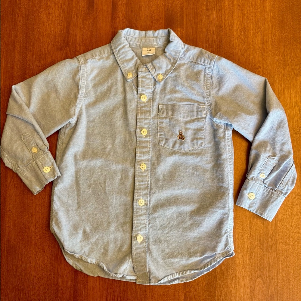 Gap Kids Light Blue Button Down Oxford Shirt